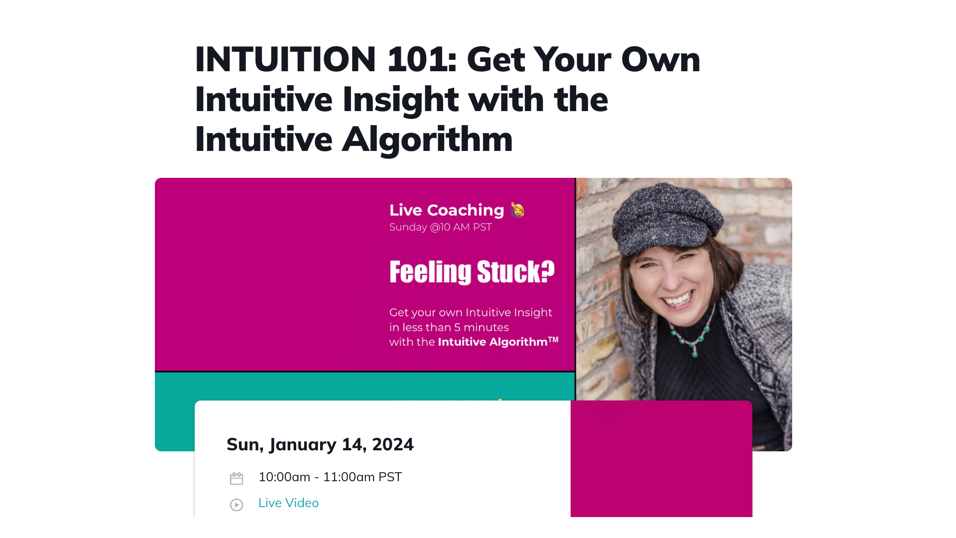 free intuition workshop
